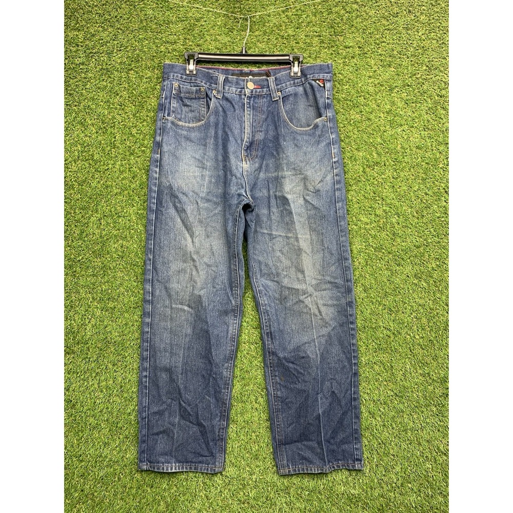 Enyce Jeans Mens 36x30 Y2K Wide Leg Baggy Hip Hop Skater JNCO Casual 2000s 90s